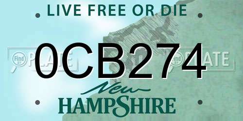 0CB274 New Hampshire License Plate