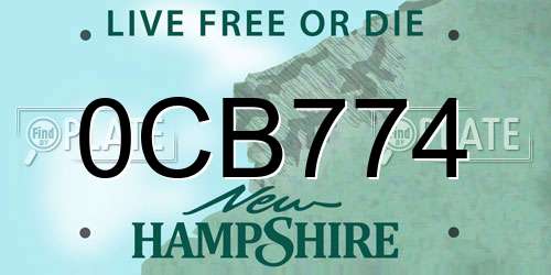 0CB774 New Hampshire License Plate
