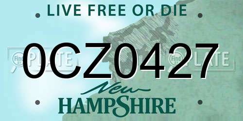 0CZ0427 New Hampshire License Plate