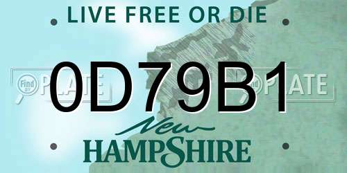 0D79B1 New Hampshire License Plate