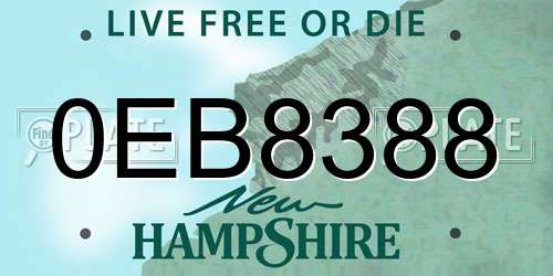 0EB8388 New Hampshire License Plate