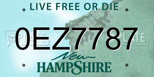 0EZ7787 New Hampshire License Plate