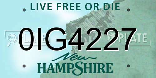 0IG4227 New Hampshire License Plate