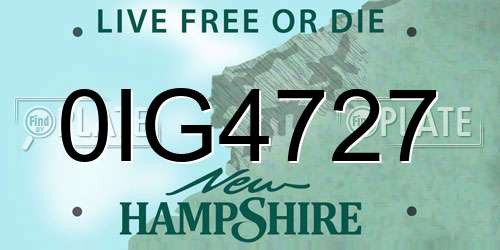 0IG4727 New Hampshire License Plate