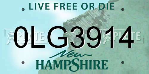 0LG3914 New Hampshire License Plate