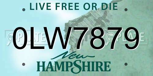 0LW7879 New Hampshire License Plate