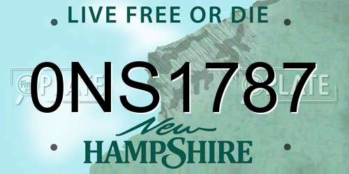 0NS1787 New Hampshire License Plate