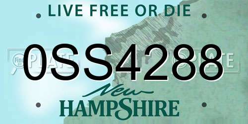 0SS4288 New Hampshire License Plate