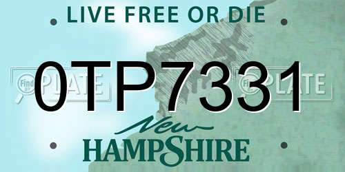 0TP7331 New Hampshire License Plate