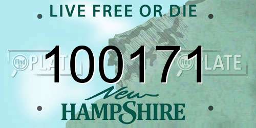 100171 New Hampshire License Plate