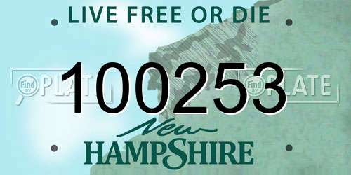100253 New Hampshire License Plate