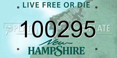 100295 New Hampshire License Plate