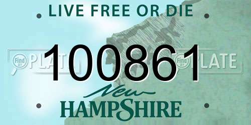 100861 New Hampshire License Plate