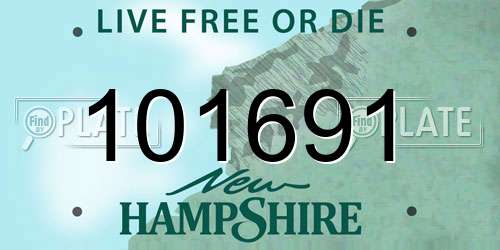 101691 New Hampshire License Plate