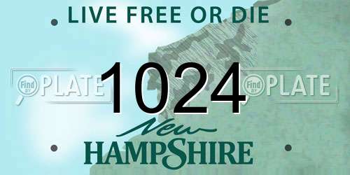 1024 New Hampshire License Plate
