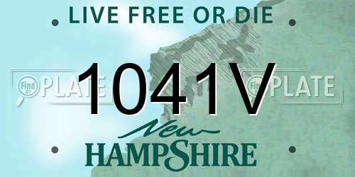 1041V New Hampshire License Plate