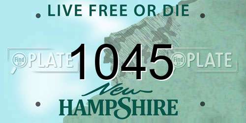 1045 New Hampshire License Plate