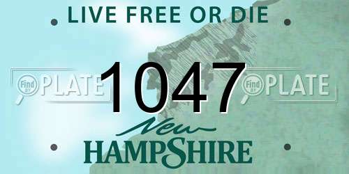 1047 New Hampshire License Plate