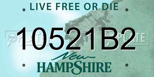 10521B2 New Hampshire License Plate
