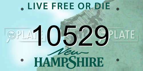 10529 New Hampshire License Plate