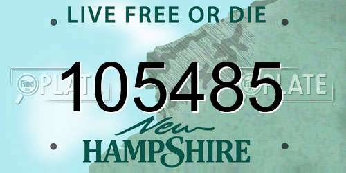 105485 New Hampshire License Plate
