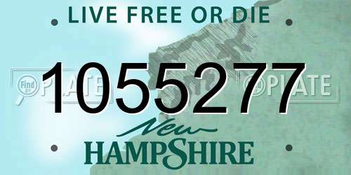 1055277 New Hampshire License Plate