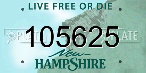 105625 New Hampshire License Plate