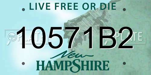 10571B2 New Hampshire License Plate