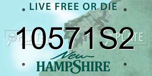10571S2 New Hampshire License Plate