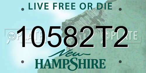 10582T2 New Hampshire License Plate