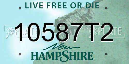 10587T2 New Hampshire License Plate