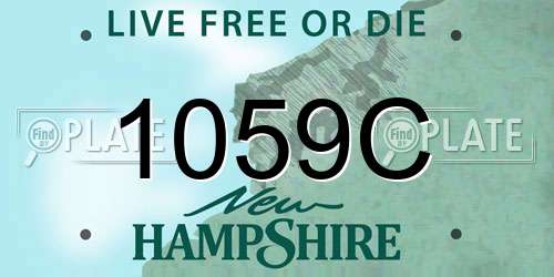 1059C New Hampshire License Plate