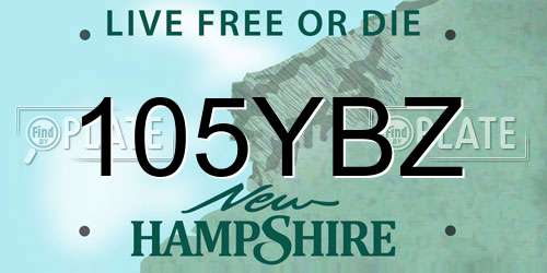 105YBZ New Hampshire License Plate