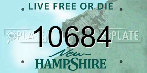 10684 New Hampshire License Plate