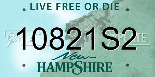 10821S2 New Hampshire License Plate