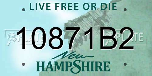 10871B2 New Hampshire License Plate