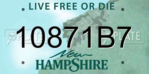 10871B7 New Hampshire License Plate