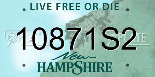 10871S2 New Hampshire License Plate