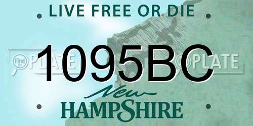 1095BC New Hampshire License Plate