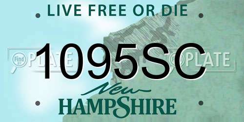 1095SC New Hampshire License Plate