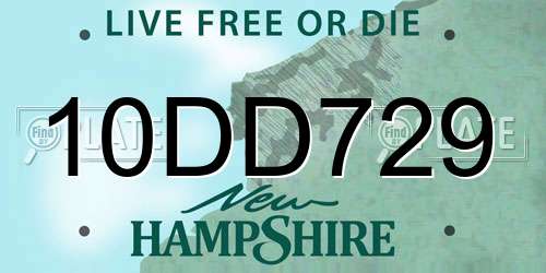 10DD729 New Hampshire License Plate