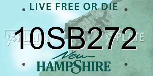 10SB272 New Hampshire License Plate