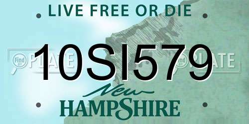 10SI579 New Hampshire License Plate
