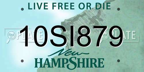 10SI879 New Hampshire License Plate