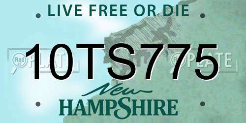 10TS775 New Hampshire License Plate