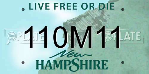 110M11 New Hampshire License Plate