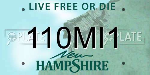 110MI1 New Hampshire License Plate