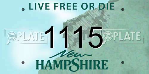 1115 New Hampshire License Plate