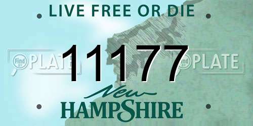 11177 New Hampshire License Plate