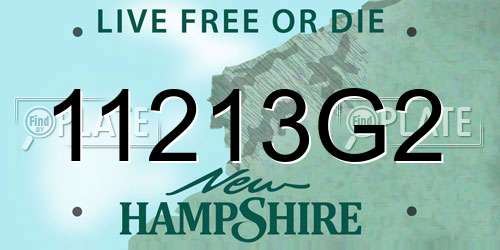 11213G2 New Hampshire License Plate